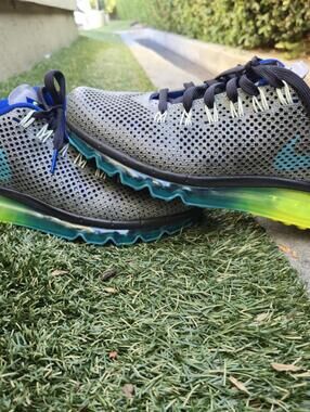 NIKE AIR MAX 2016 BLACK BLUE RIO QS WORN ONCE NO BOX MENS SZ 8.5